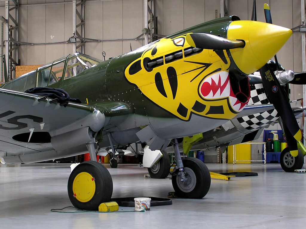 The Curtiss P-40 Fighter - Kittyhawk, Warhawk and Tomahawk -a photograph not a model aircraft kit
