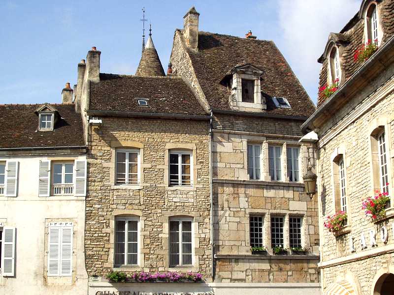 Beaune is the capital of the French Burgandy
wine vineyard country that produces red wine, white wine and sparkling wine