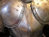 The chest protection on a Knight's suit of armour